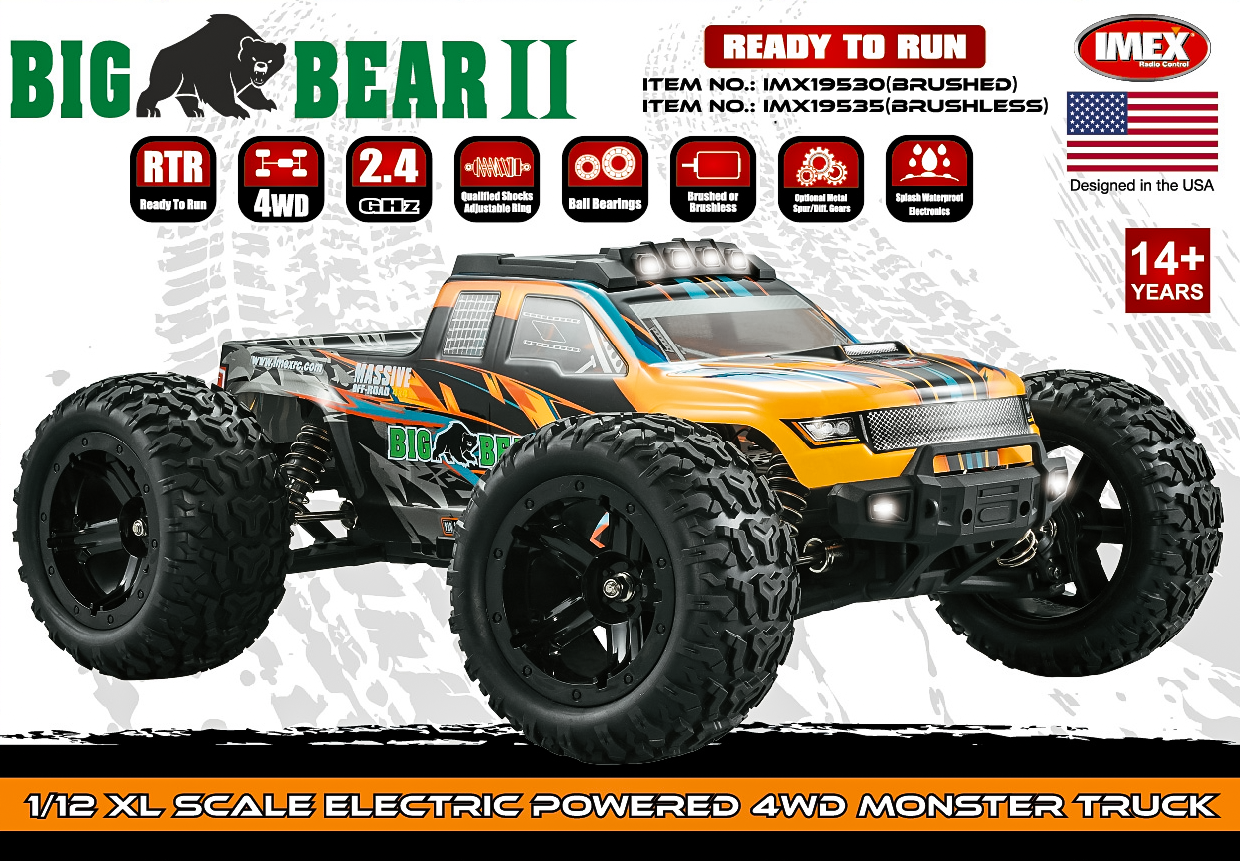 IMEX Big Bear 1/12th XL Brushless RTR 2.4GHz 4WD Monster Truck
