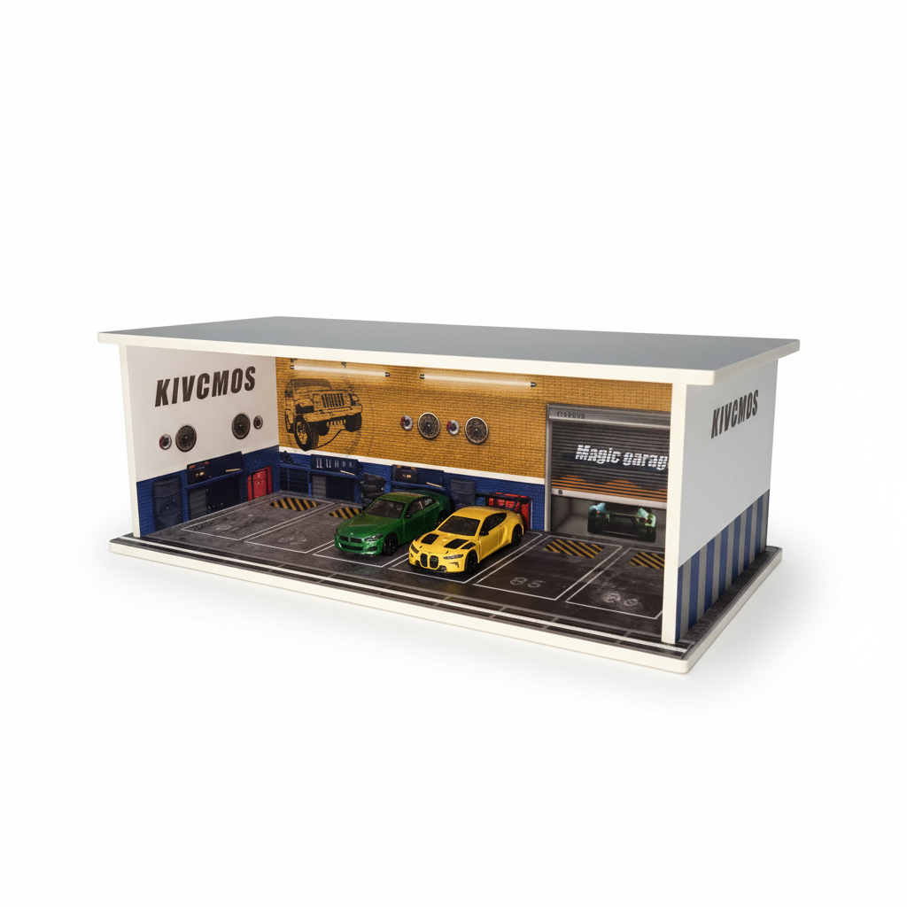 ☆ Garage Diorama Item SBC　　　　　　　　　　【限定品】 Repair Shop Garage Diorama Scene For 1:64 Diecast – IMEX Model Company