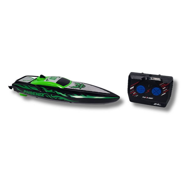 Flash RC Speed Boat – 2.4GHz Remote Control Toy with LED Lights and Rechargeable Battery