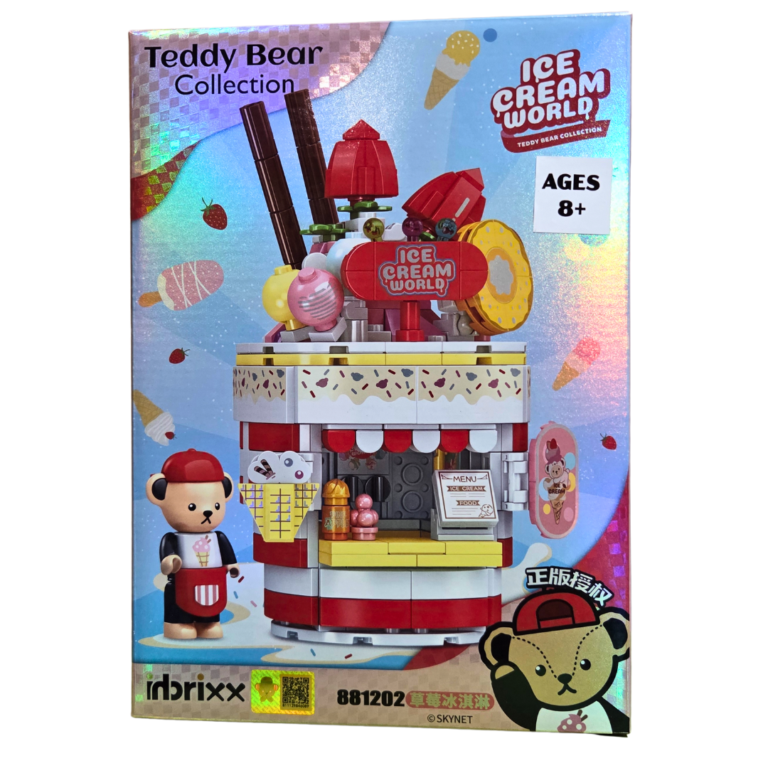 Inbrixx 81202 Teddy Strawberry Ice Cream – 354pcs Display Brick
