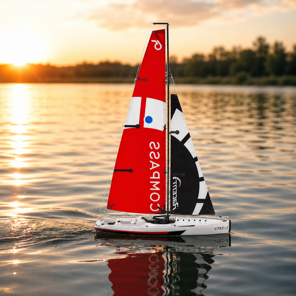 Compass 950mm RC Sailboat – Entry-Level Remote Control Sailing Boat