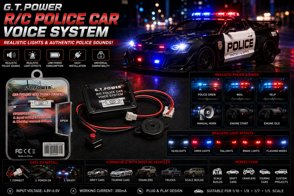 G.T. Power RC Police Car Voice System