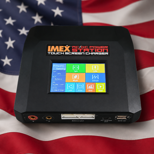 IMEX Powerstation Touch Screen Charger – 150W Dual Input AC/DC Battery Charger & Power Supply