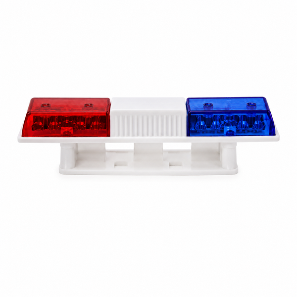 Square Police Style LED Light Bar for 1/10th and 1/8th Scale RC Cars, Trucks, Crawlers, and Dioramas