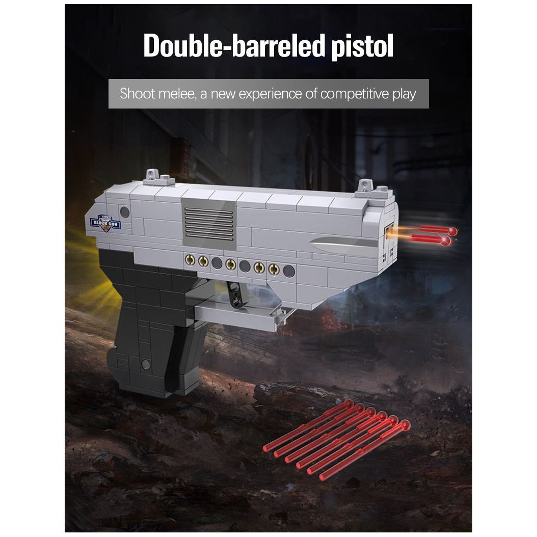 CaDA Model Double-Barrel Pistol Brick Building Set 250 Pieces