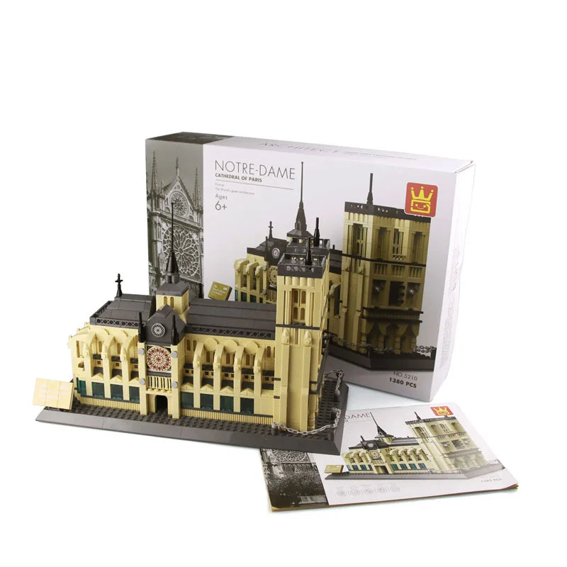 WANGE 5210 – Notre-Dame de Paris Architecture Building Set (1380 Pieces)