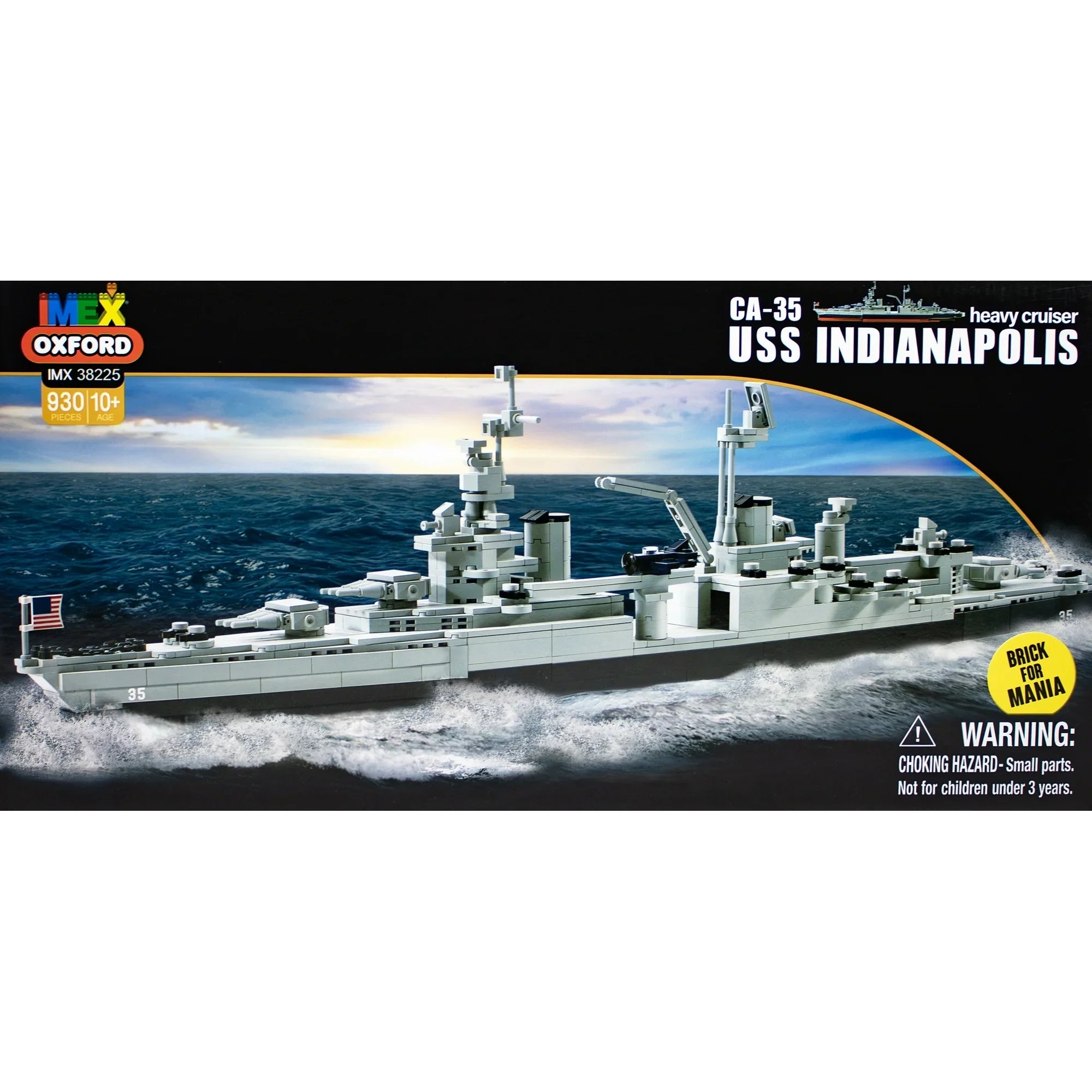 IMEX Oxford USS Indianapolis CA-35 Heavy Cruiser Brick Set – 930 Pieces