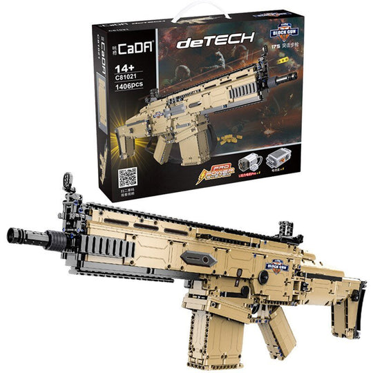 CaDA Model Assault Rifle Brick Building Set 1406 Pieces