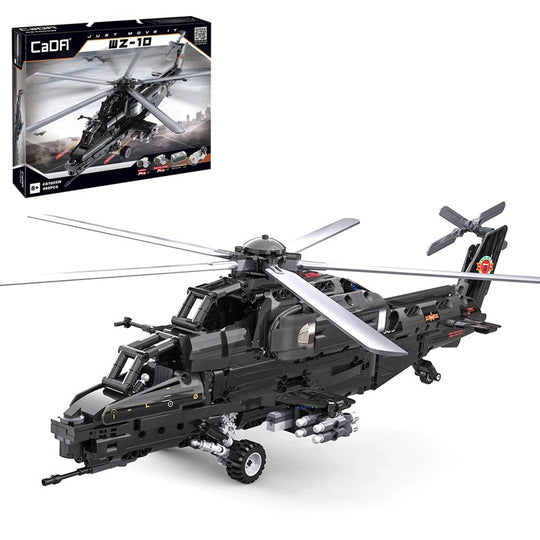 CaDA WZ10 Military Helicopter Remote Controlled Brick Building Set 989 Pieces
