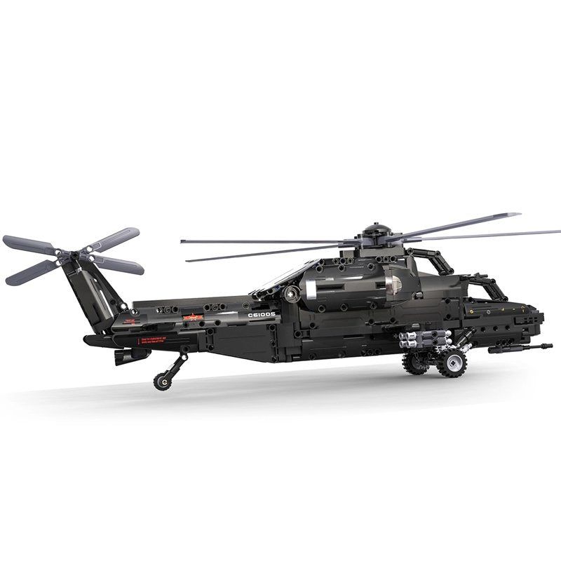CaDA WZ10 Military Helicopter Remote Controlled Brick Building Set 989 Pieces