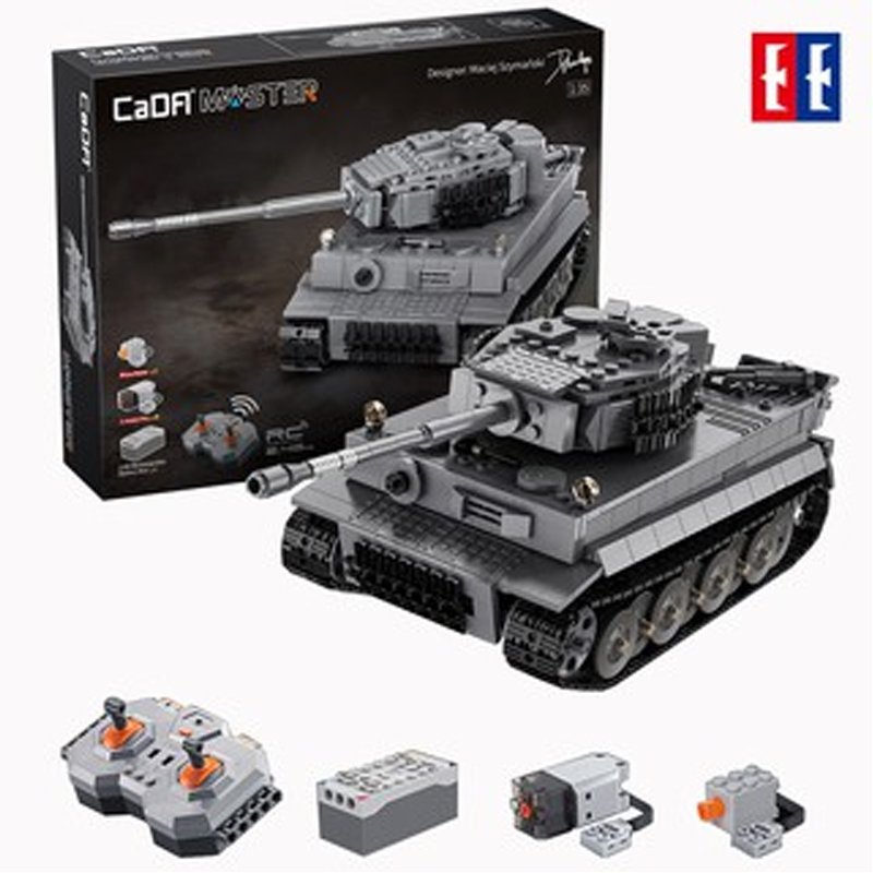 CaDA Masters WWII German Tiger Tank Remote Controlled Brick Building Set 925 Pieces
