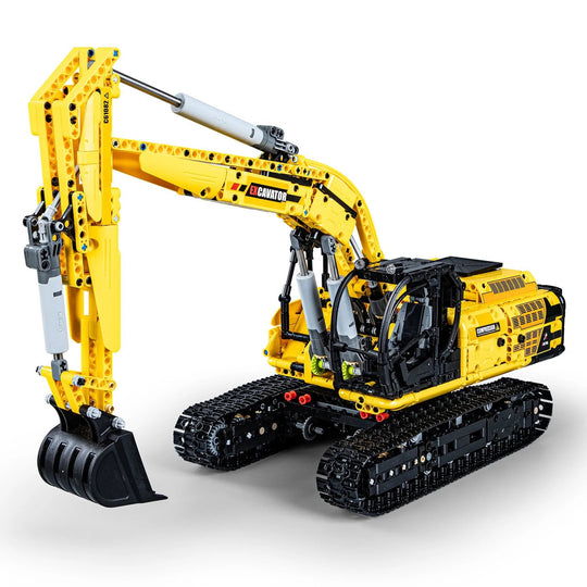CaDA Full Function Excavator Construction Series (Non-Motorized) Brick Building Set 1,702 Pieces