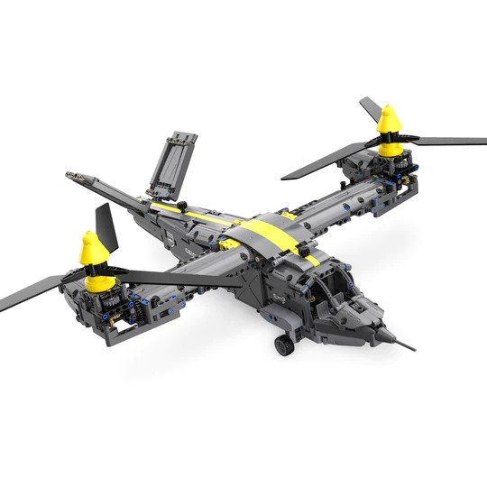 CaDA Tiltrotor Helicopter (Non-Motorized) Brick Building Set 1,436 Pieces