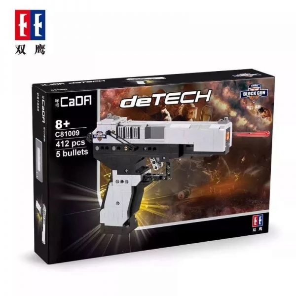 CaDA Model Combat Pistol Brick Building Set 412 Pieces