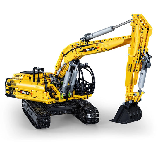 CaDA Full Function Excavator Construction Series (Non-Motorized) Brick Building Set 1,702 Pieces