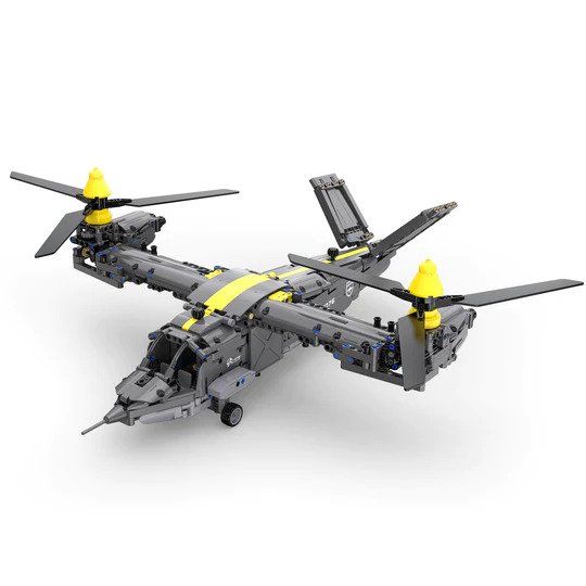 CaDA Tiltrotor Helicopter (Non-Motorized) Brick Building Set 1,436 Pieces