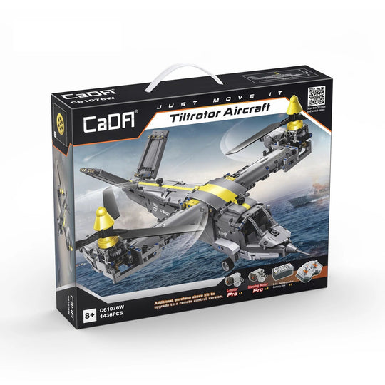 CaDA Tiltrotor Helicopter (Non-Motorized) Brick Building Set 1,436 Pieces