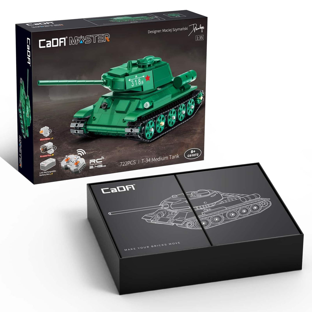 CaDA Model T-34 Medium Tank Brick Building Set