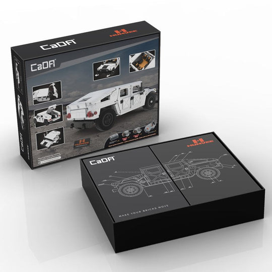 CaDA 1:12 Scale Model Humvee (Non-Motorized) Brick Building Set 1,386 Pieces