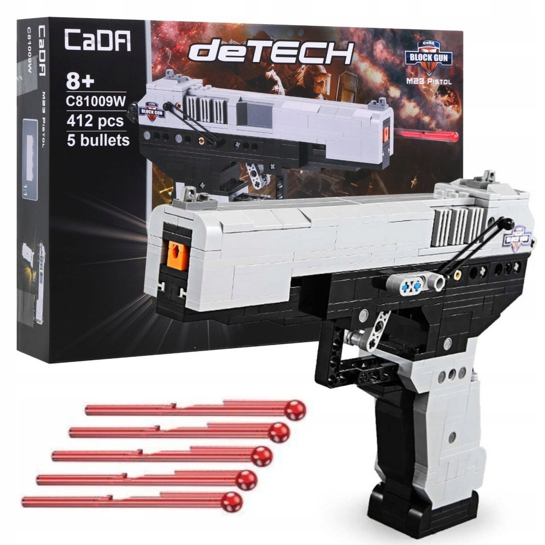 CaDA Model Combat Pistol Brick Building Set 412 Pieces