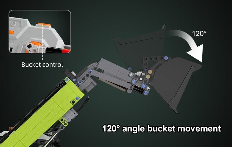 CaDA Masters Telehandler Loader 1:17 Scale Remote Controlled Construction Series 1:17 Scale Full Function Brick Building Set 1,469 Pieces
