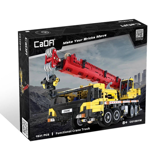 CaDA Mobile Extension Crane Construction Series (Non-Motorized) Brick Building Set 1,831 Pieces