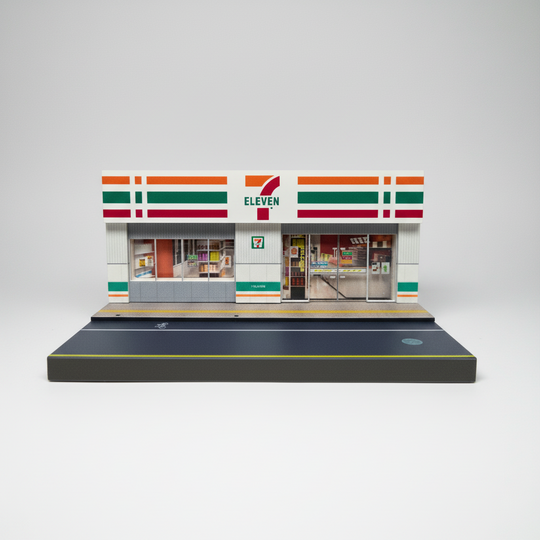 Light-Up 7-Eleven Storefront Diorama Scene For 1:64 Diecast