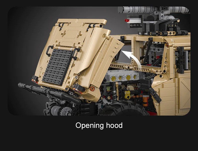 CaDA 1:8 Scale Humvee Off-Road Vehicle (Non-Motorized) Brick Building Set 3,935 Pieces