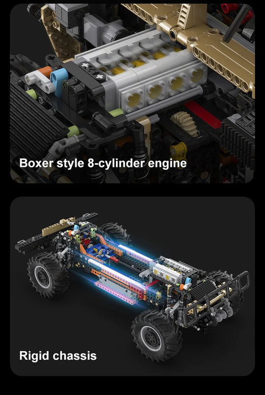 CaDA 1:8 Scale Humvee Off-Road Vehicle (Non-Motorized) Brick Building Set 3,935 Pieces