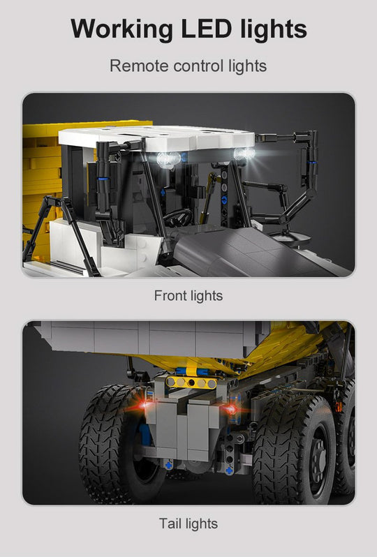 CaDA Articulated Dump Truck Remote Controlled Construction Series 1:17 Scale Brick Building Set 3,067 Pieces