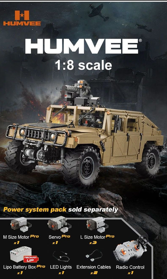 CaDA 1:8 Scale Humvee Off-Road Vehicle (Non-Motorized) Brick Building Set 3,935 Pieces