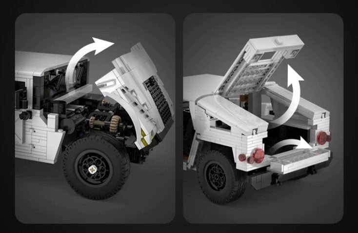 CaDA 1:12 Scale Model Humvee (Non-Motorized) Brick Building Set 1,386 Pieces