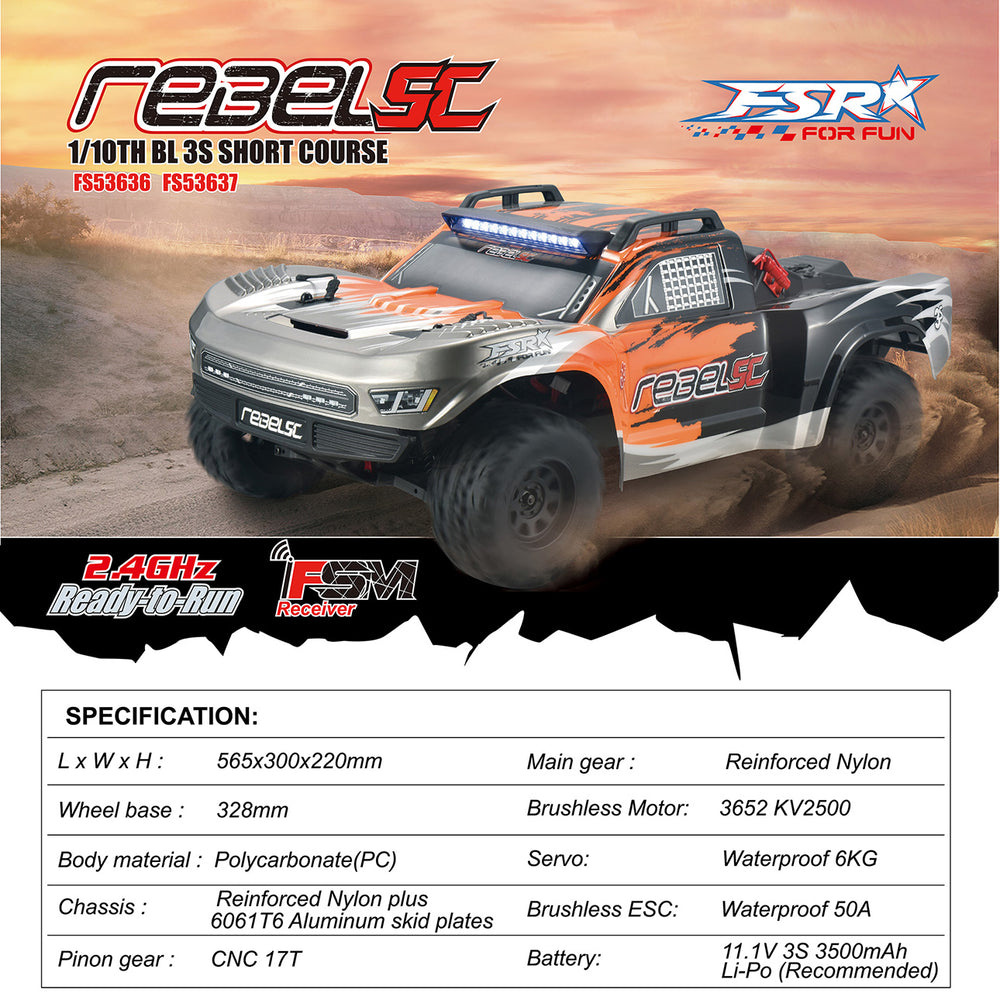 FS Racing Rebel SC 1/10 Brushless 3S Short Course Truck