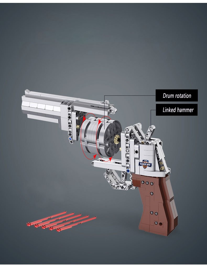 CaDA Model Revolver Brick Building Set 475 Pieces