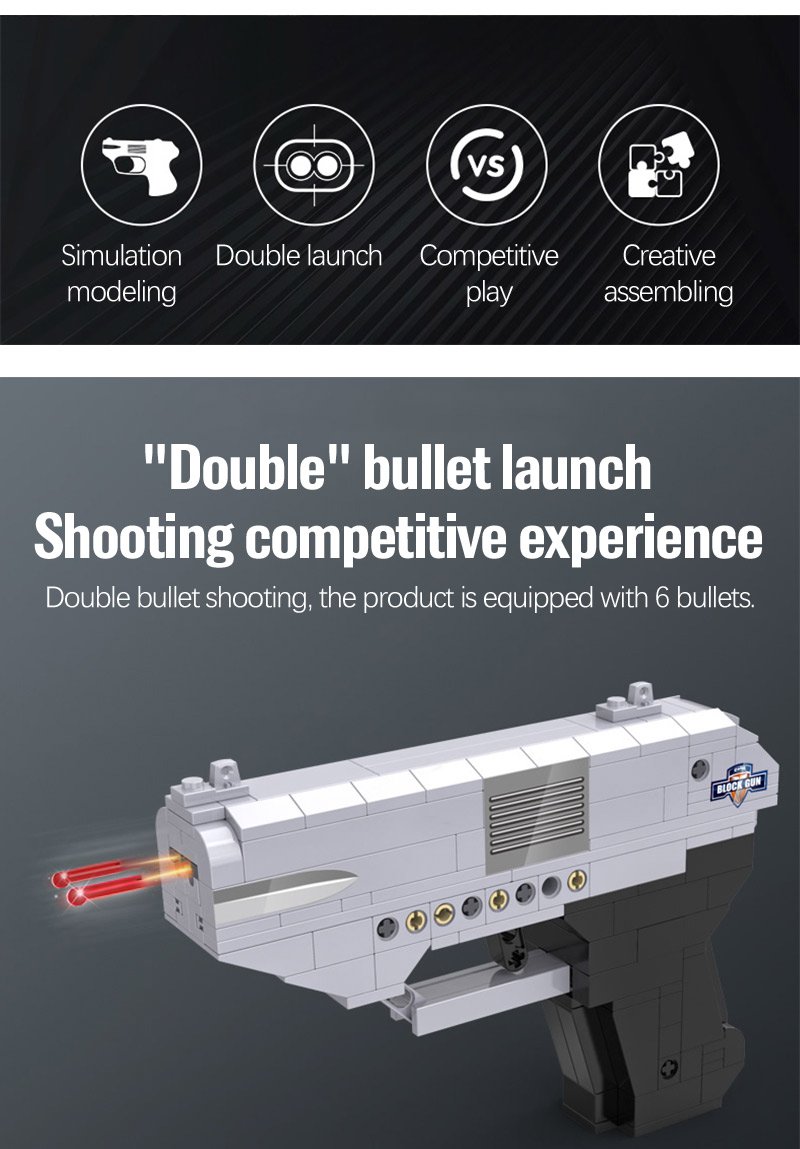 CaDA Model Double-Barrel Pistol Brick Building Set
