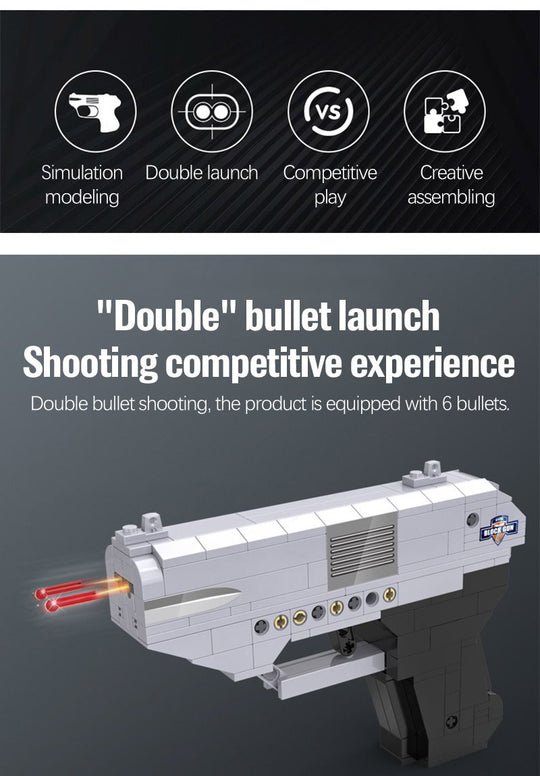 CaDA Model Double-Barrel Pistol Brick Building Set