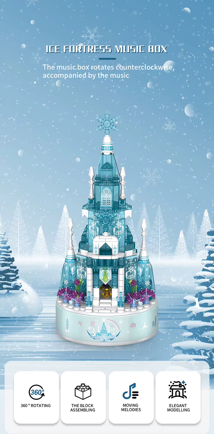 Panlos Creative Music Box / Fantasy Series – Snow Castle – Model 65616 (574 Pieces)