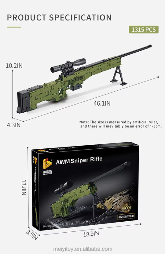 Panlos — AWM Sniper Rifle (Model INBX67001) — 1315 Pieces