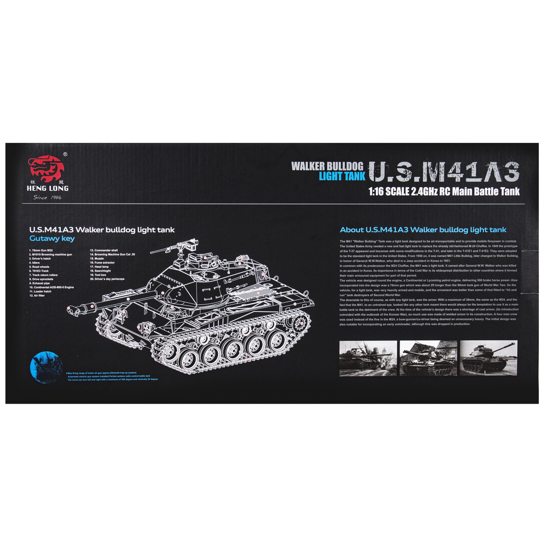 Heng Long M41A3 Walker Bulldog Pro Edition with 7.0 Electronics BB/IR