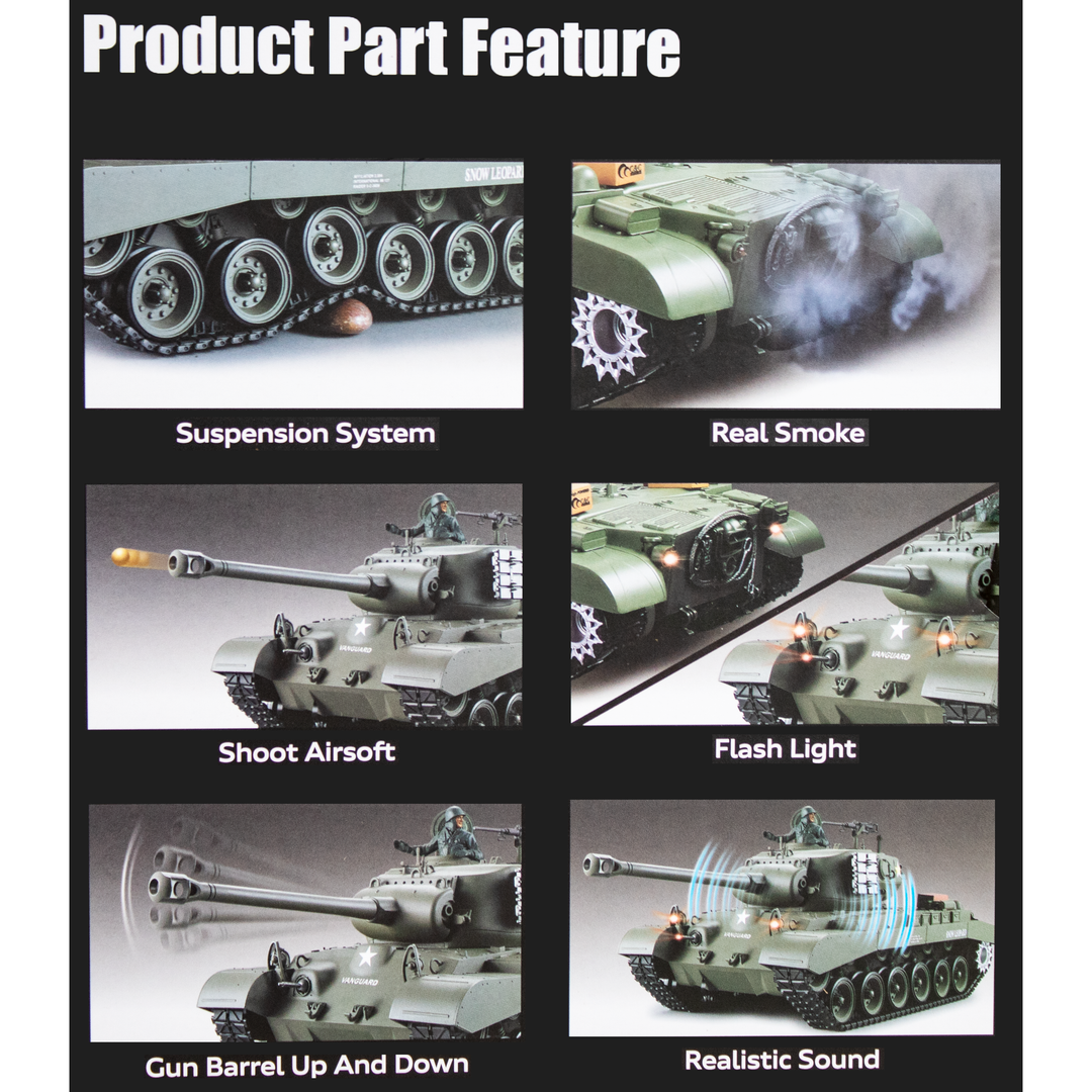 Heng Long 1/16 M26 Pershing Snow Leopard -  Pro Edition