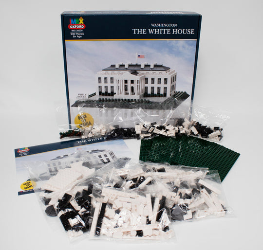 Oxford White House Brick Set – 930-Piece U.S. Landmark Model for History & Architecture Lovers