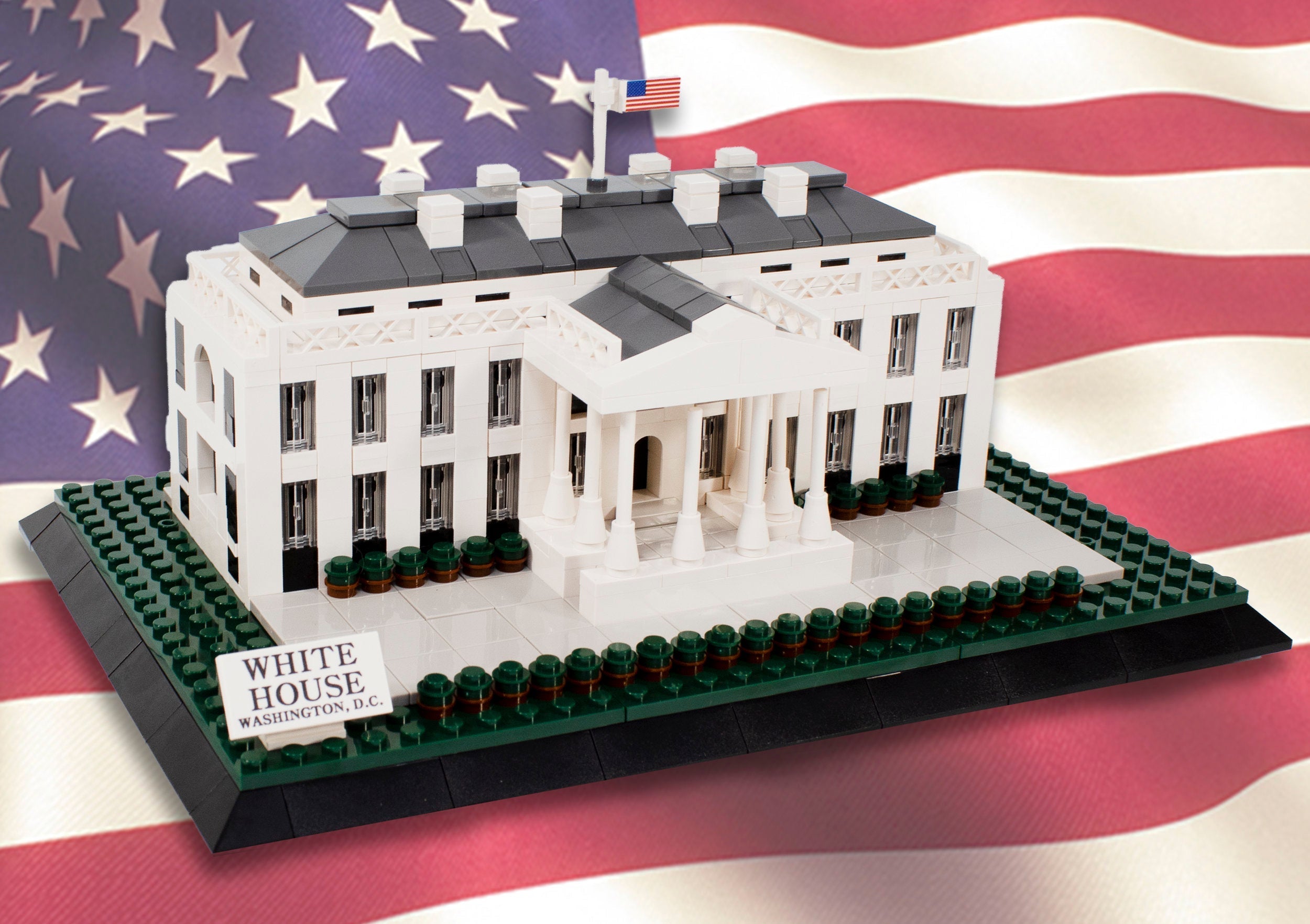 Oxford White House Brick Set – 930-Piece U.S. Landmark Model for History & Architecture Lovers
