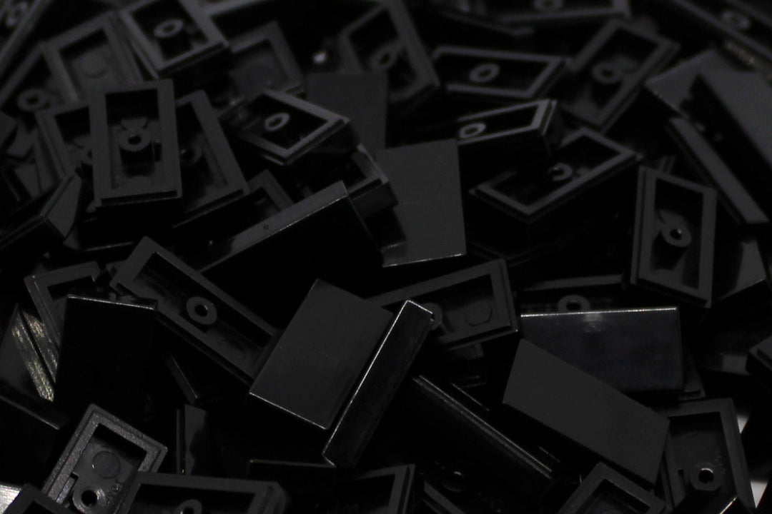 1x2 Tile Brick 200 Pack (Black)