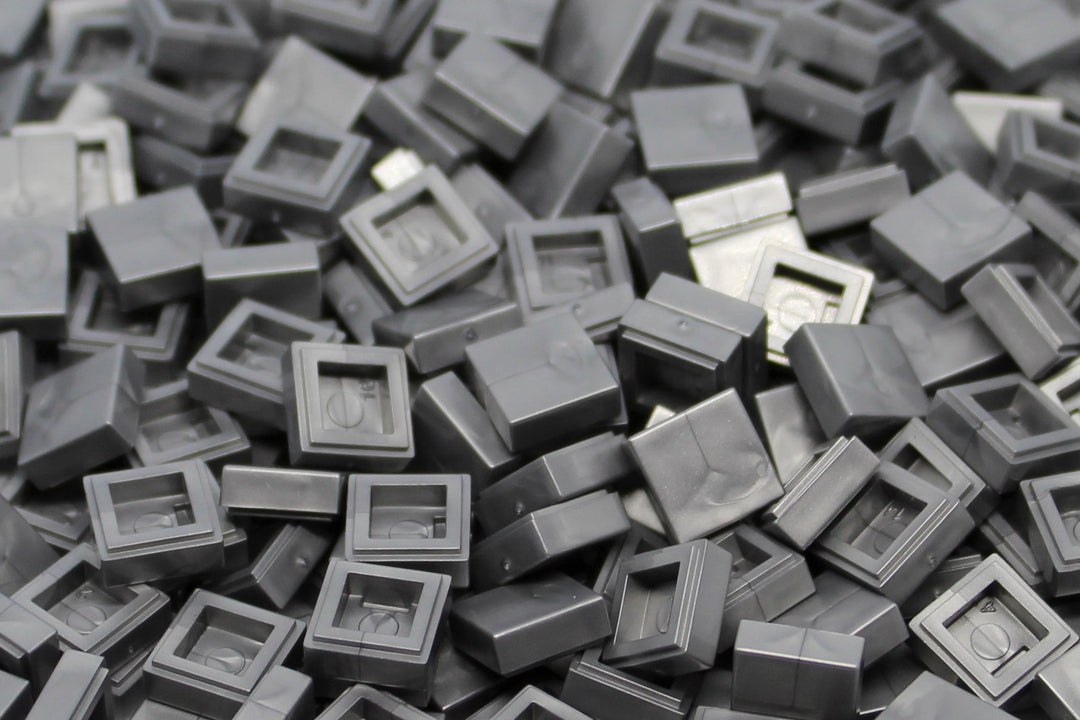 1x1 Tile Brick 300 Pack (Metallic Silver)