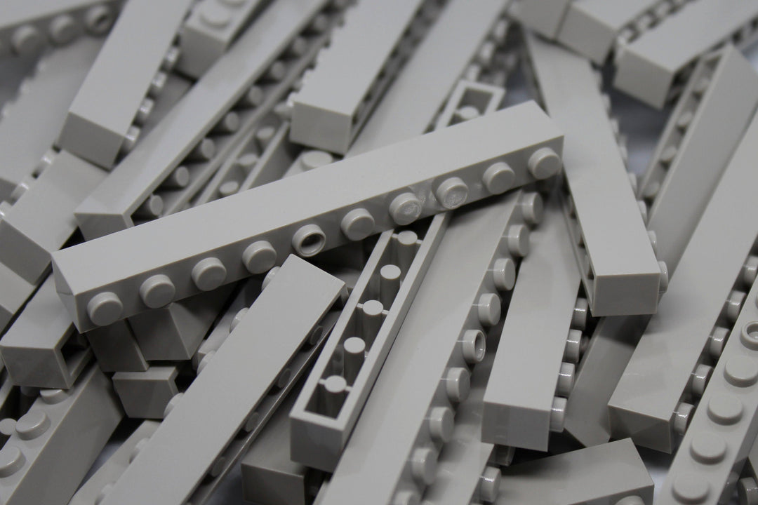 1x10 Stud Bricks 50 Pack (Light Gray)