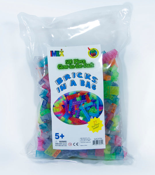 500 Piece Assorted Glow In The Dark Blocks