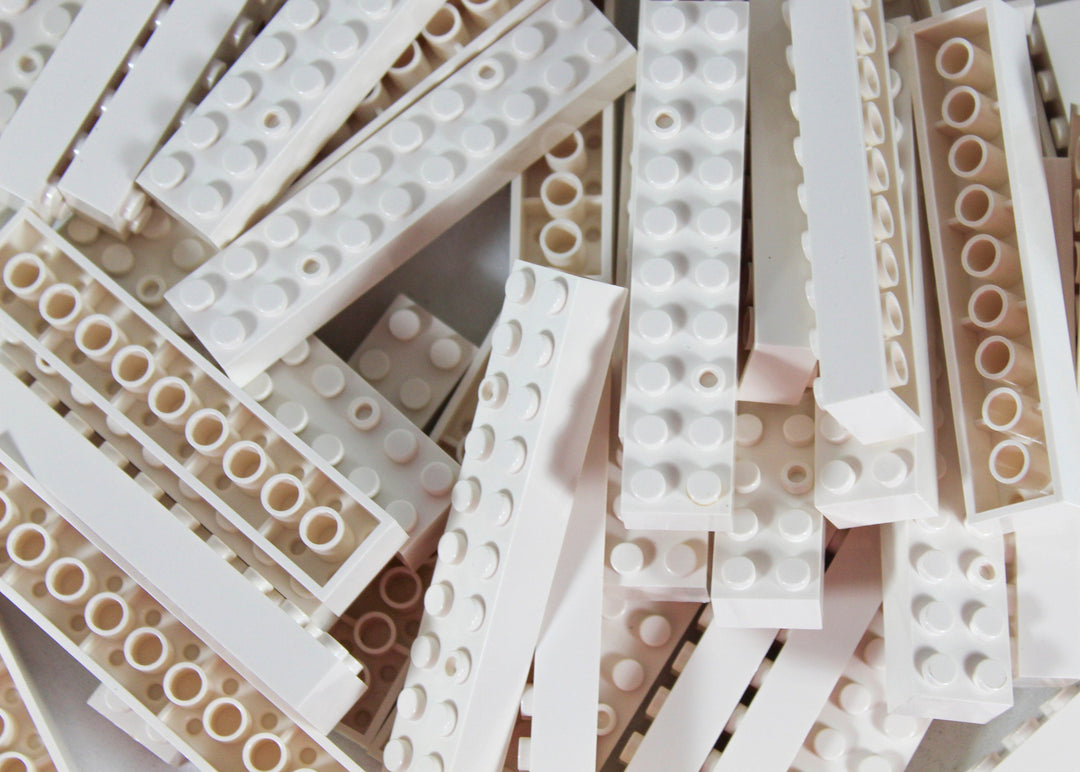 2x10 Stud Bricks 50 Pack (White)