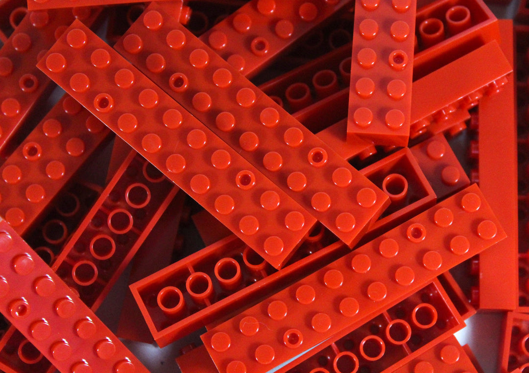2x10 Stud Bricks 50 Pack (Red)