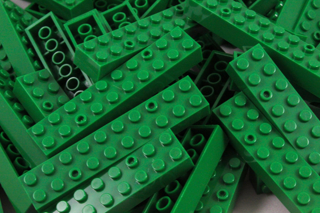 2x10 Stud Bricks 50 Pack (Green)