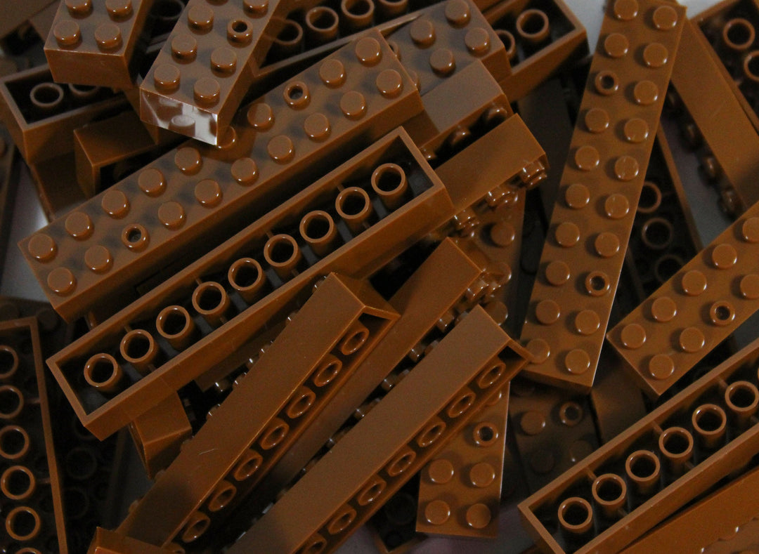 2x10 Stud Bricks 50 Pack (Brown)